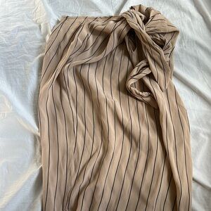 Small acacia silk wrap maxi skirt